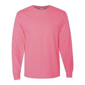 JERZEES Dri-Power Long Sleeve 50/50 T-Shirt / Neon Pink